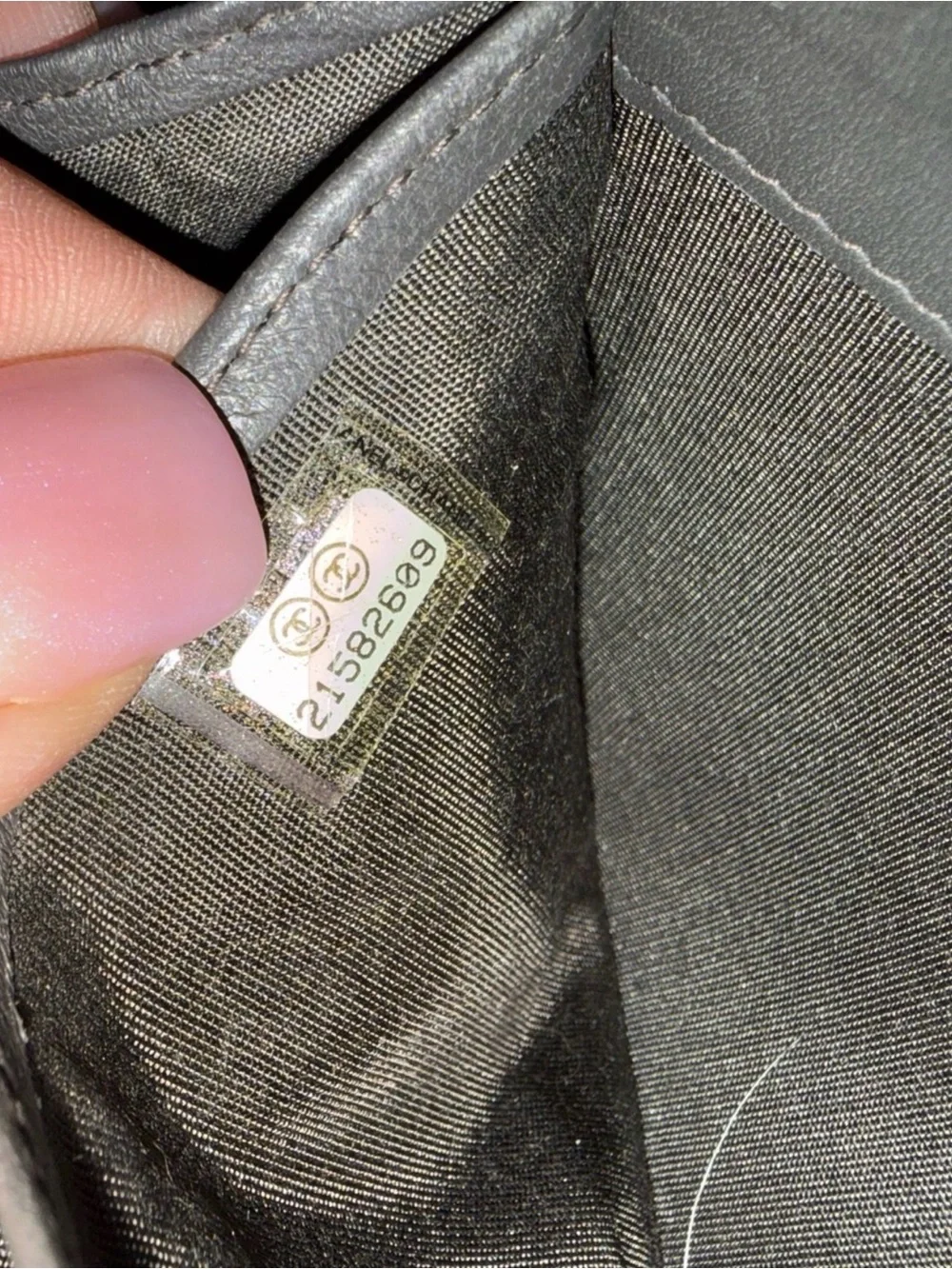 CHANEL hunter green Quilted Leather Zip-Around Wallet with CC Logo